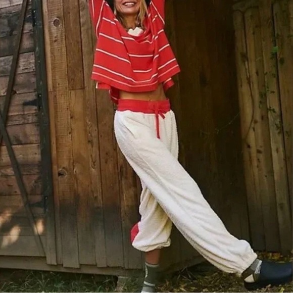 Free People Cuddle Up Pants in Ivory Size Small NWOT - Picture 2 of 11